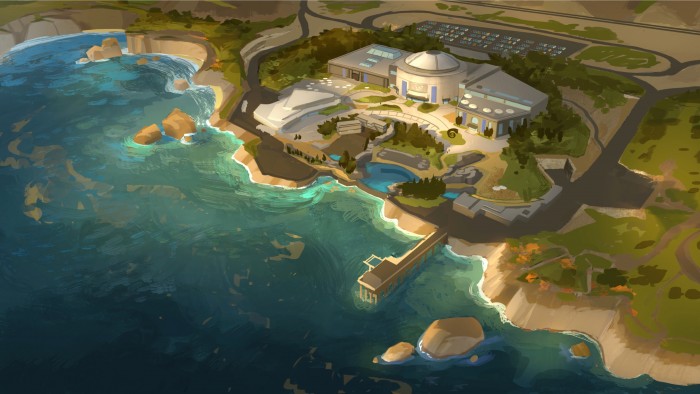 finding dory aquarium concept art