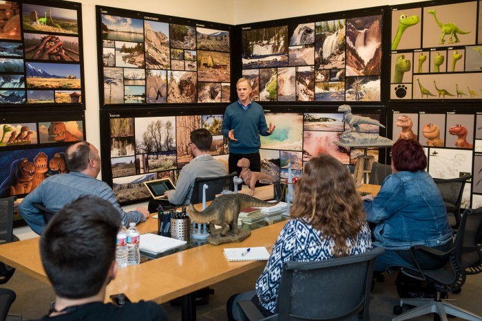 THE GOOD DINOSAUR - Production Designer Harley Jessup presents at the Long Lead Press Days at Pixar Studios. Photo by: Marc Flores. ©2015 Disney•Pixar. All Rights Reserved.