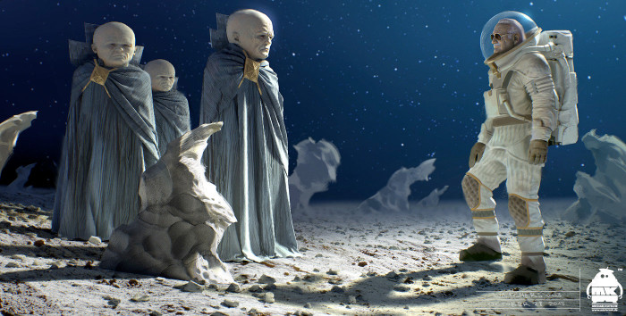 Guardians of the Galaxy Vol. 2 Concept Art - The Watchers and Stan Lee