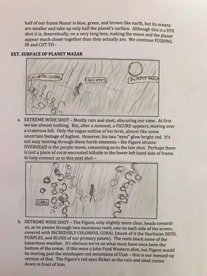 Guardians of the Galaxy Storyboard