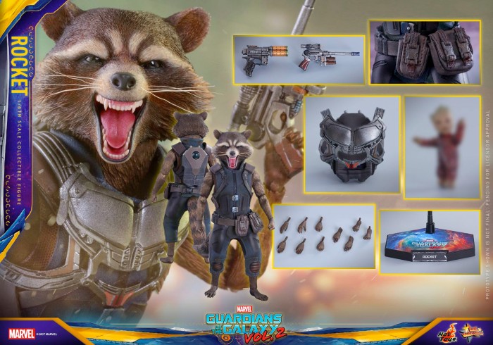 Guardians of the Galaxy 2 - Hot Toys Rocket Raccoon Figure