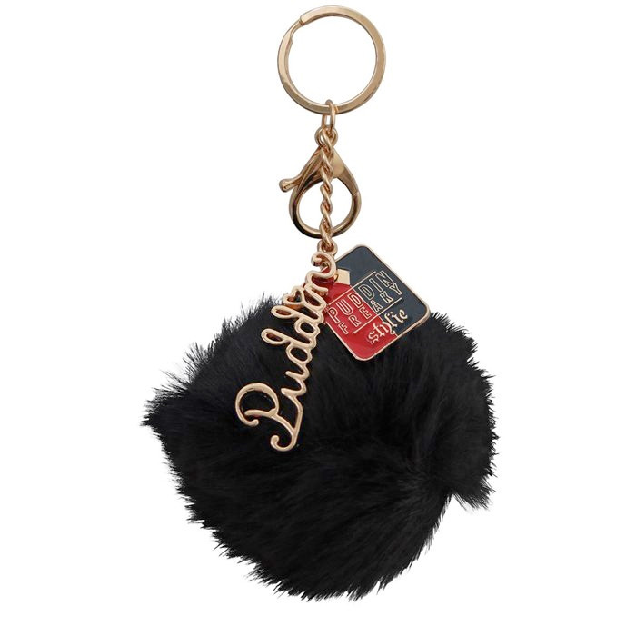 Harley Quinn Pom Pom Keychain