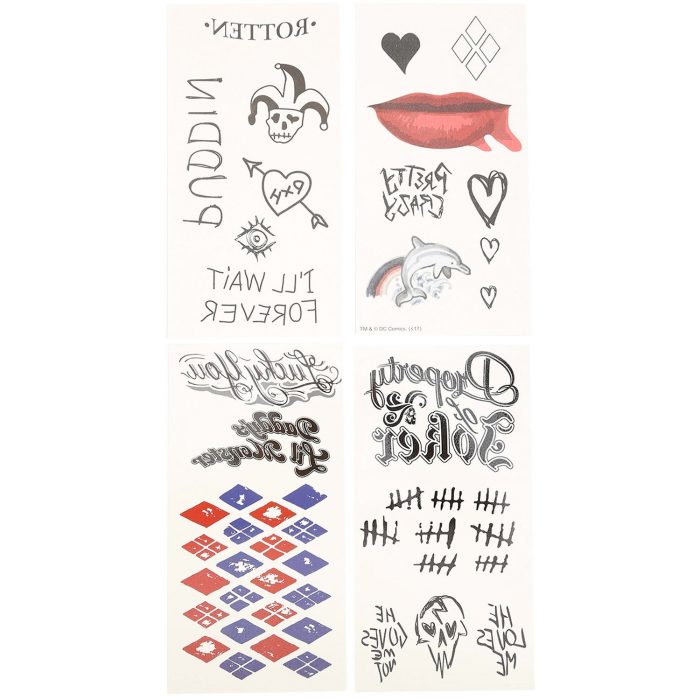 Harley Quinn Temporary Tattoos