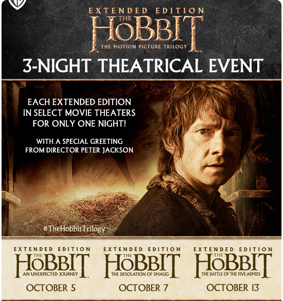 The Hobbit trilogy extended edition in theaters