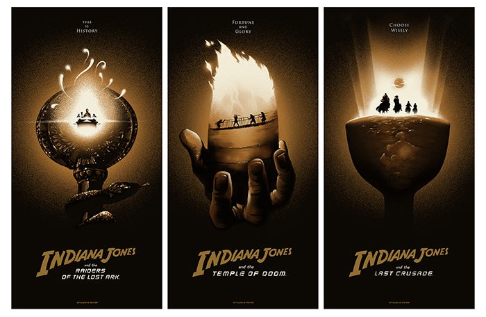 Lyndon Willoughby Indiana Jones Trilogy Posters