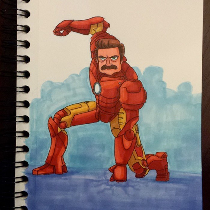 Iron Man - Ron Man - Ron Swanson