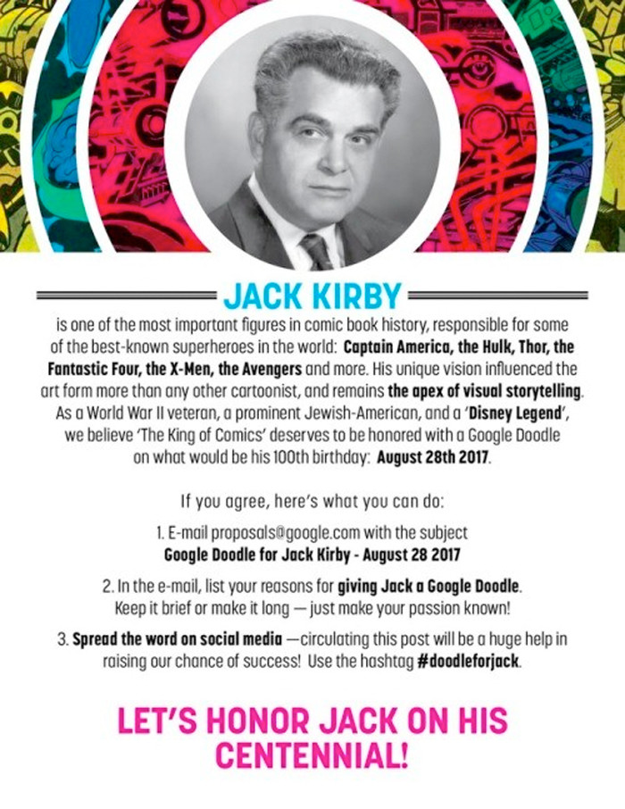 Jack Kirby Google Doodle