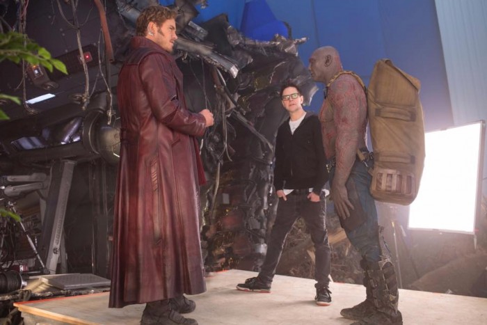 james gunn on the set of guardians of the galaxy vol 2