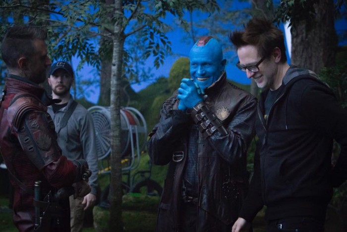 james gunn on the set of guardians of the galaxy vol 2