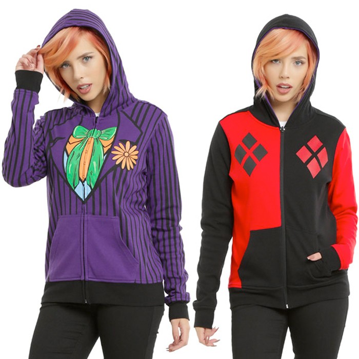 The Joker and Harley Quinn Reversible Hoodie