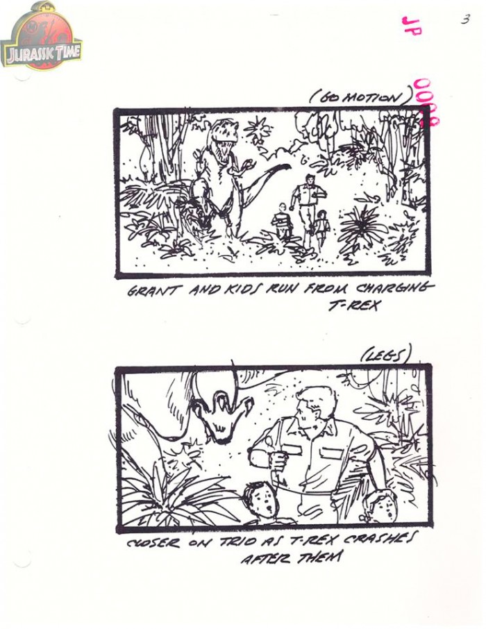 Jurassic Park Alternate Ending Storyboards