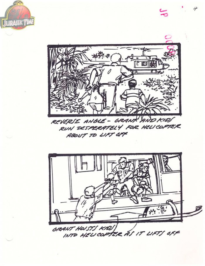 Jurassic Park Alternate Ending Storyboards