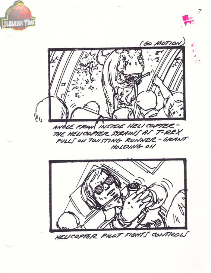 Jurassic Park Alternate Ending Storyboards