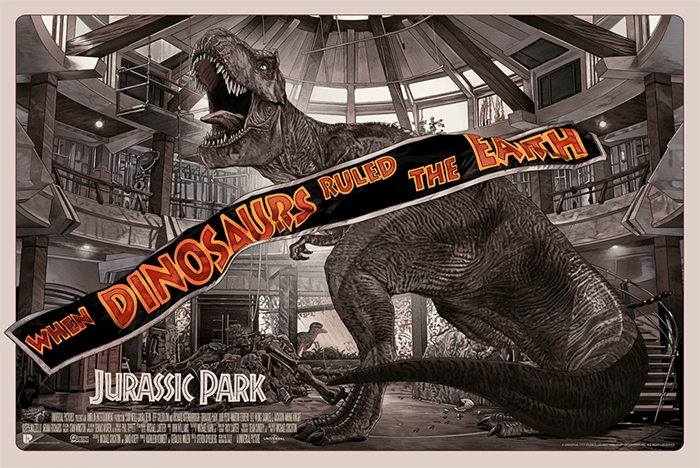Cool Stuff: Dinosaurs Rule the Earth Again on New ‘Jurassic Park’ Poster by Juan Carlos Ruiz Burgos
