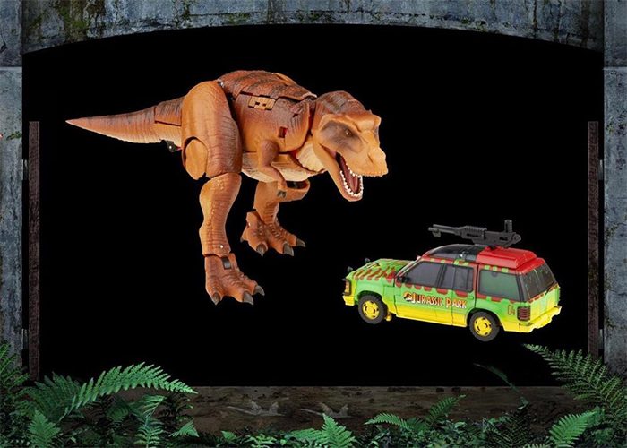 Transformers Jurassic Park Crossover Toys