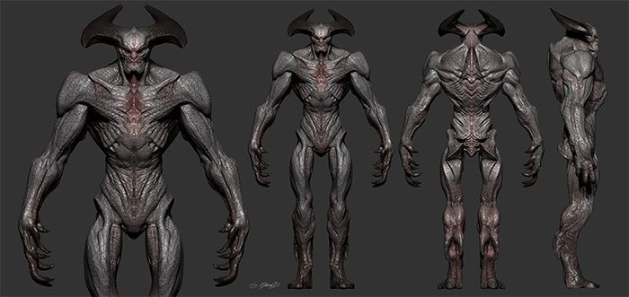Justice League Concept Art - Steppenwolf Without Armor
