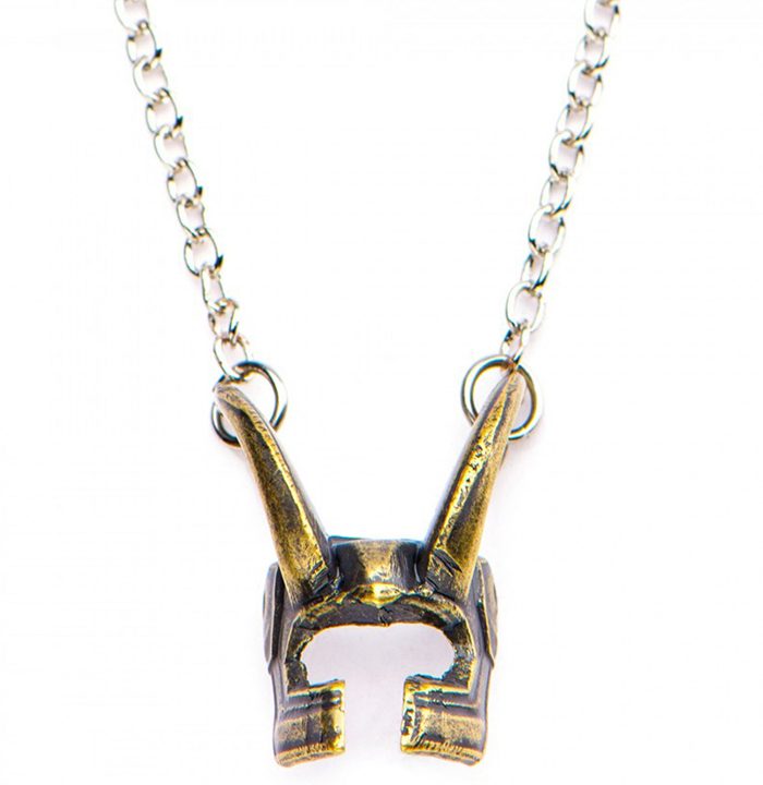 Loki Helmet Pendant Necklace