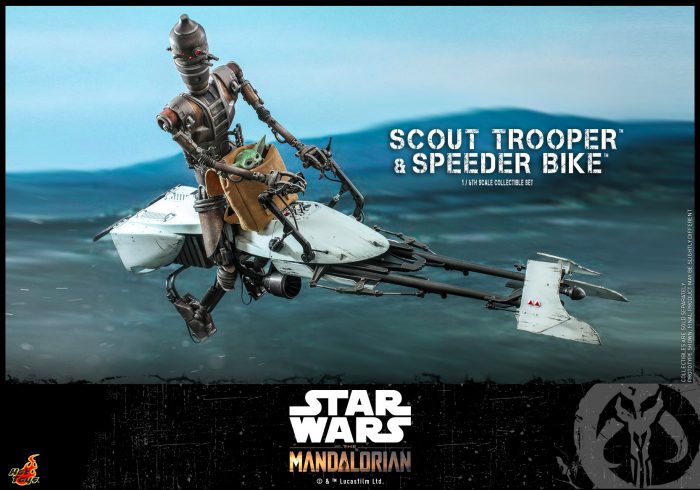 The Mandalorian Scout Trooper and Speeder Bike Hot Toys Figure