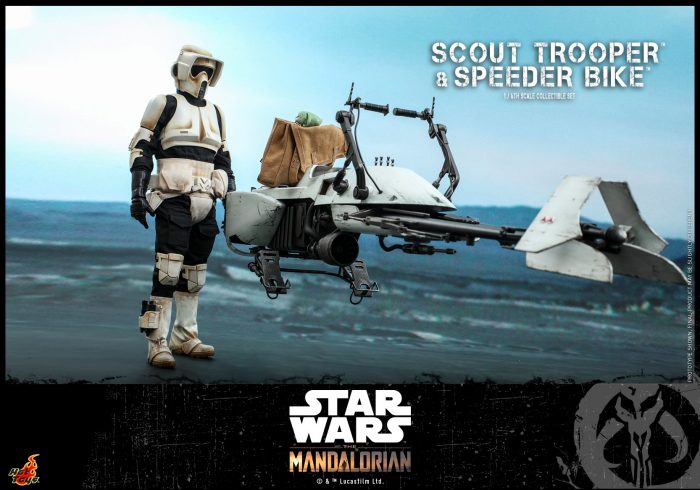 The Mandalorian Scout Trooper and Speeder Bike Hot Toys Figure