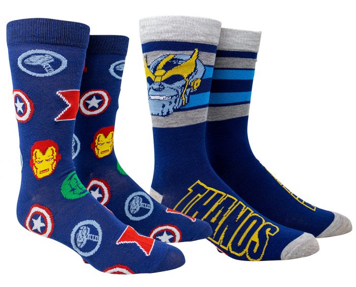 Avengers and Thanos Crew Socks