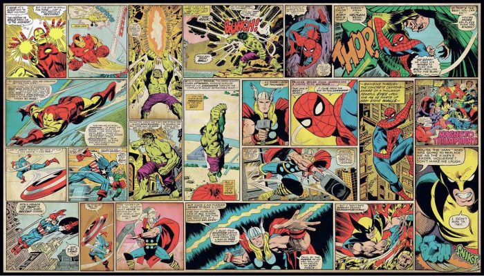 Marvel Comics Panel Mural