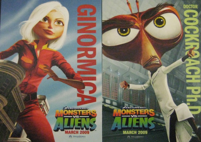 The Creatures And Characters Of Monsters Vs. Aliens.