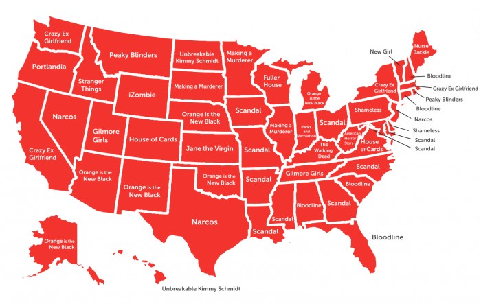 Most Popular Netflix TV Shows By State