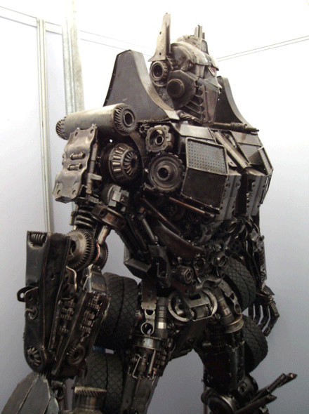 Optimus Prime Metal Sculpture