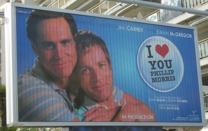 I Love You Philip Morris billboard