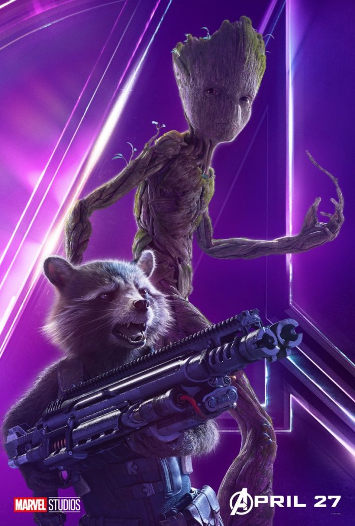 rocket and groot infinity war poster