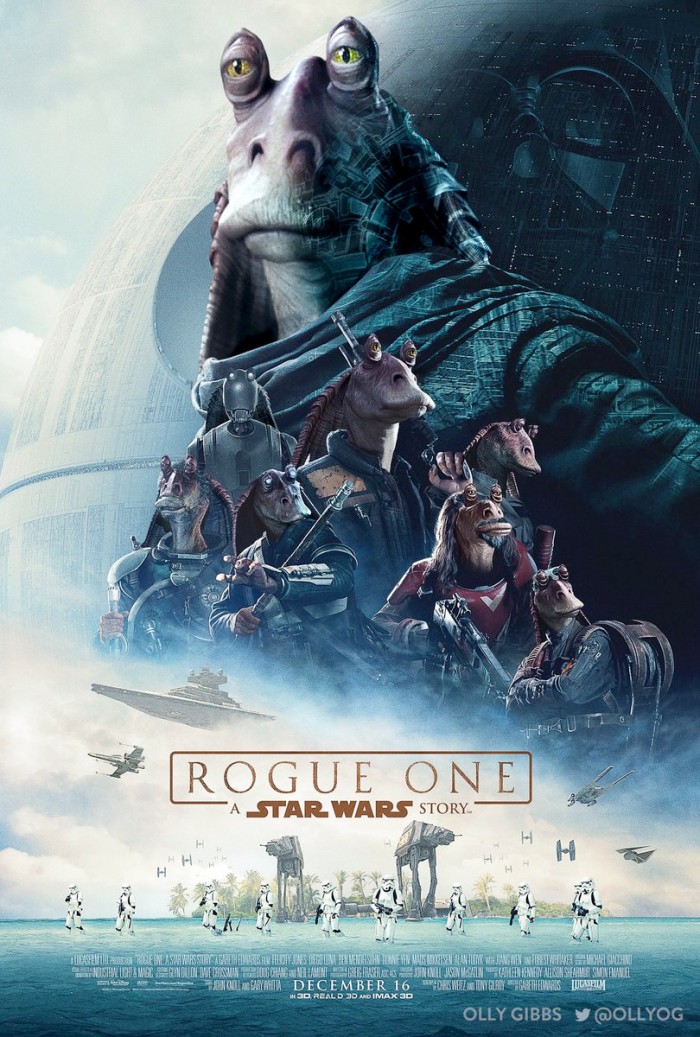 Jar Jar Binks Rogue One Poster