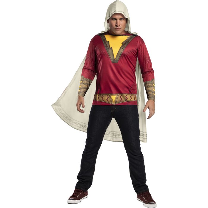 Shazam Costume Shirt with Cape