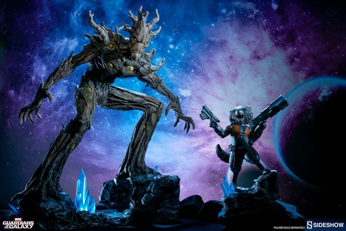 Rocket Raccoon and Groot Sideshow Collectibles Statues