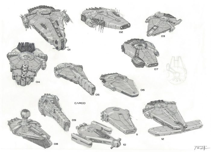 Alternate Millennium Falcon Designs - Solo A Star Wars Story