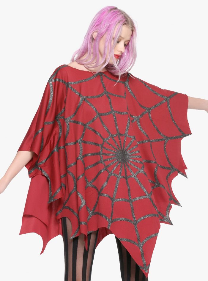 Spider-Man Red Glitter Poncho