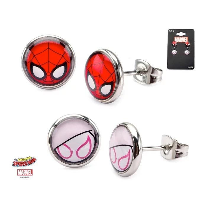Spider-Man and Spider-Gwen Stud Earrings