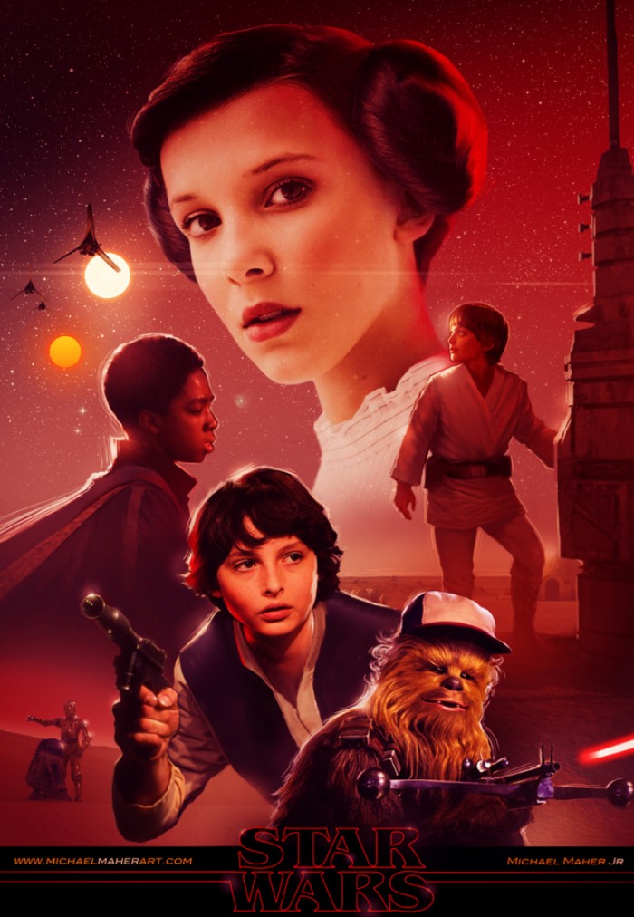 star wars stranger things poster