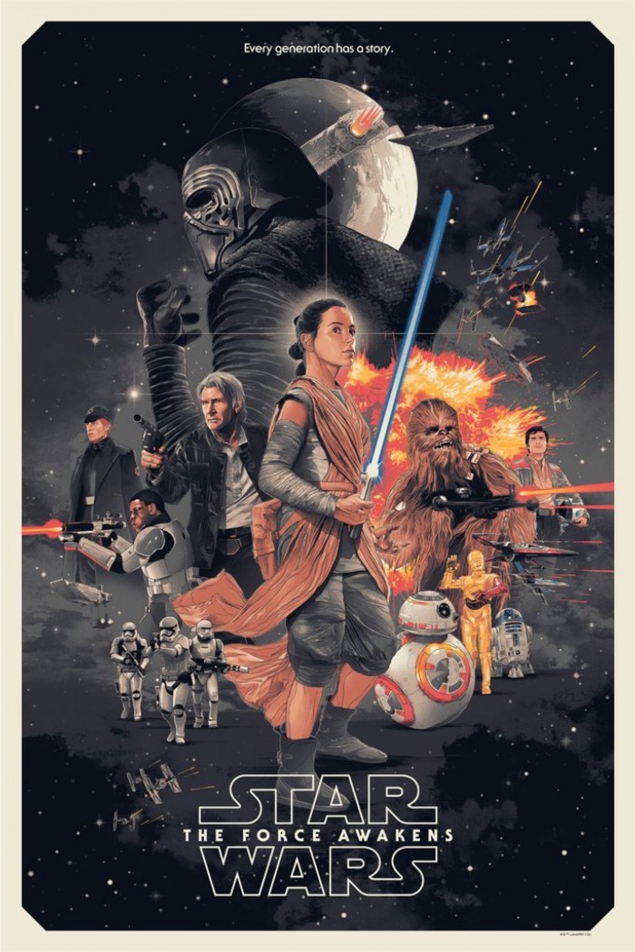 star wars the force awakens print by gabz variant