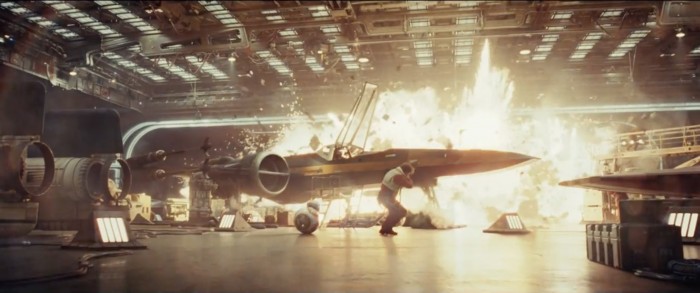 star wars the last jedi trailer 15 poe hangar explosion