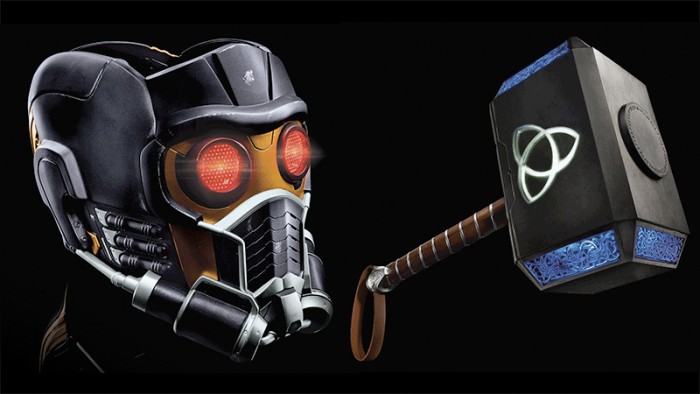 Star-Lord Helmet and Thor Hammer