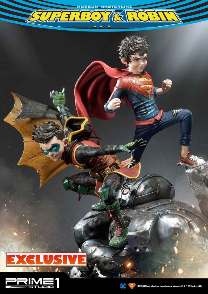 Superboy and Robin Statue