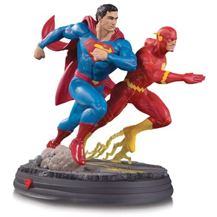 Superman vs The Flash Race Statue