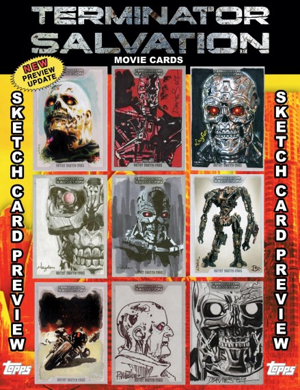 terminator salvation more sketch cards previews