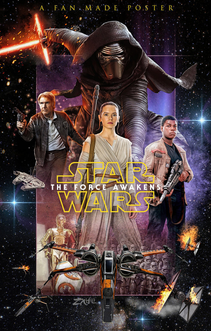 the force awakens fan made poster