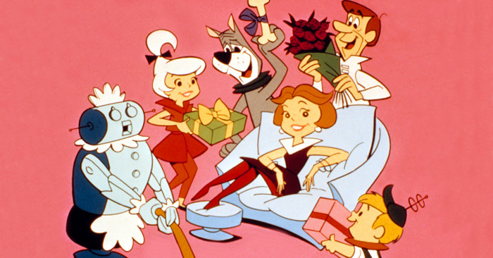 THE JETSONS, Rosie, Judy Jetson, Astro (dog), George Jetson, Jane Jetson, Elroy Jetson, cartoon tele