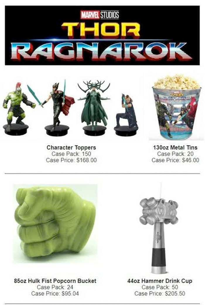 Thor Ragnarok Concessions Promos