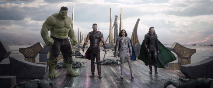 Thor Ragnarok - Hulk, Thor, Valkyrie and Loki