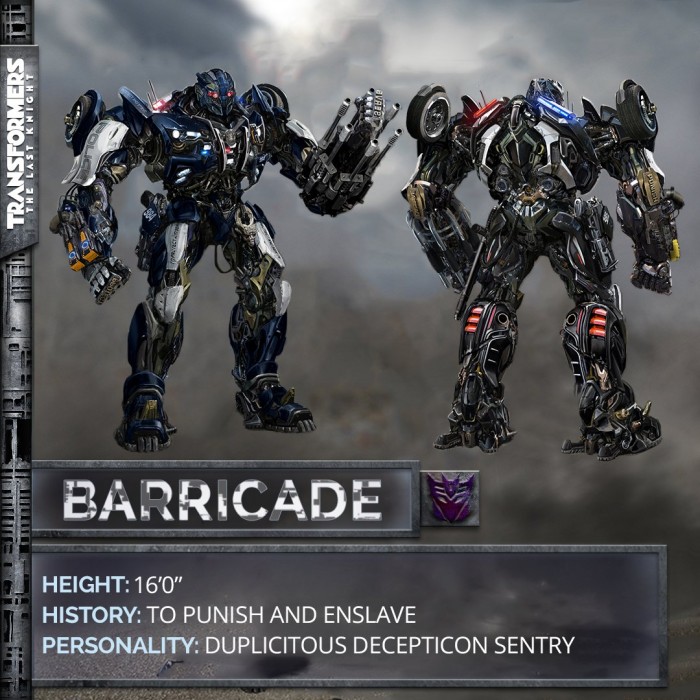 transformers barricade