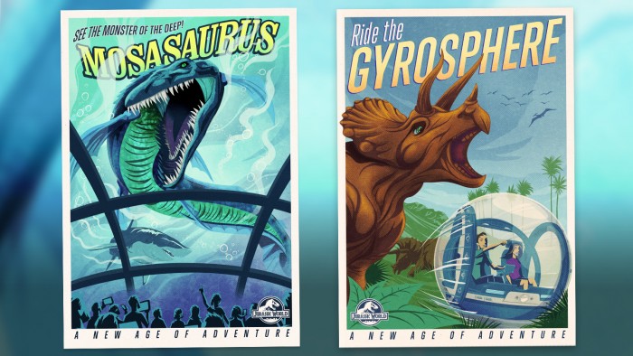 jurassic world attraction posters