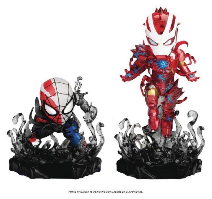 Venomized Spider-Man and Iron Man Egg Attack Figures